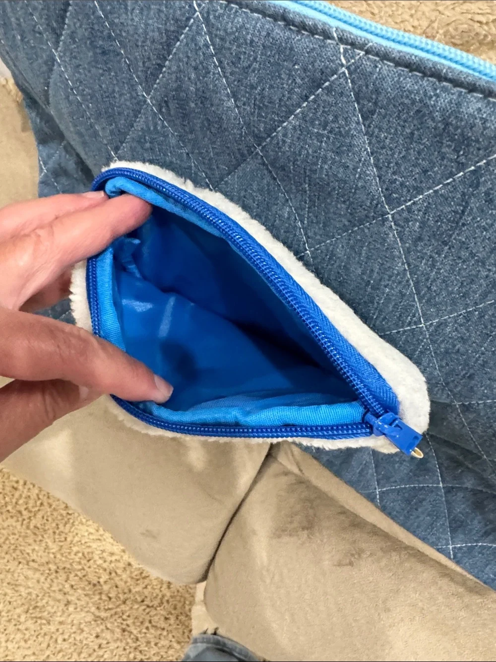 American Eagle Outfitters Quilted Denim Laptop Sleeve - Blue